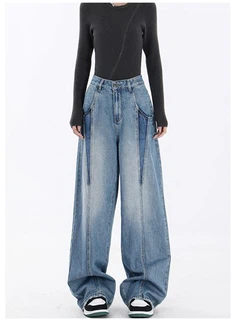 Trendy large - jean en jean de jambe