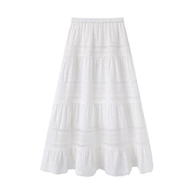 Élastique pour femmes - dentelle de taille - jupes midi garnies